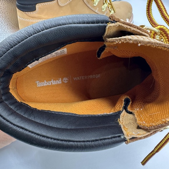 Timberland Boots Womens Size 10 Beige Nubuck Waterproof Ankle Vibram A2JVF - Picture 9 of 12